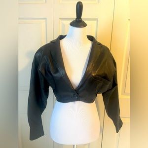 Classics by Rosh Vintage 80’s faux Leather Cropped Jacket Small